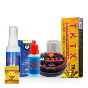 TKTX 75% kombináció: TKTX krém + TKTX spray + TKTX gél + TKTX balzsam + fólia